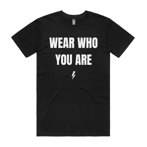 Black front flat lay