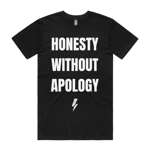 Black front flat lay